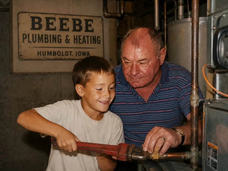 Jarrod and Gary Beebe — passing down the trade
